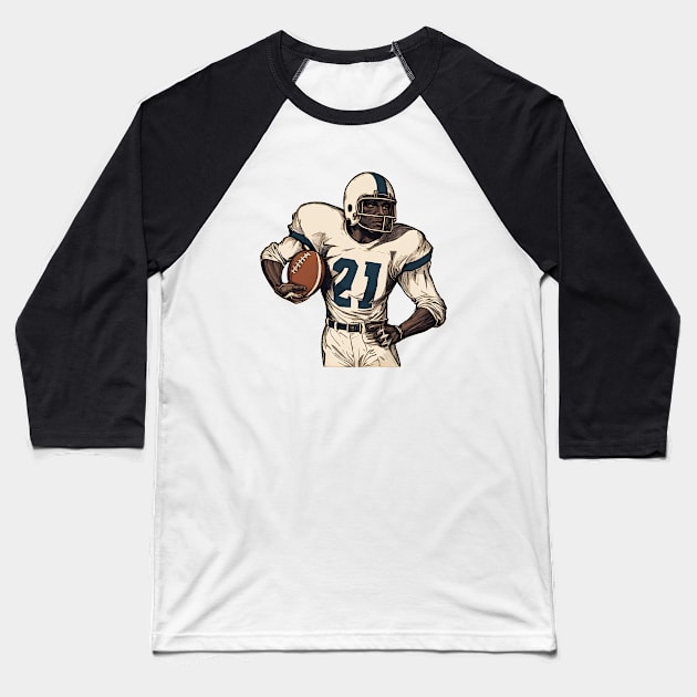 American Gridiron Football Player Baseball T-Shirt by ArtShare